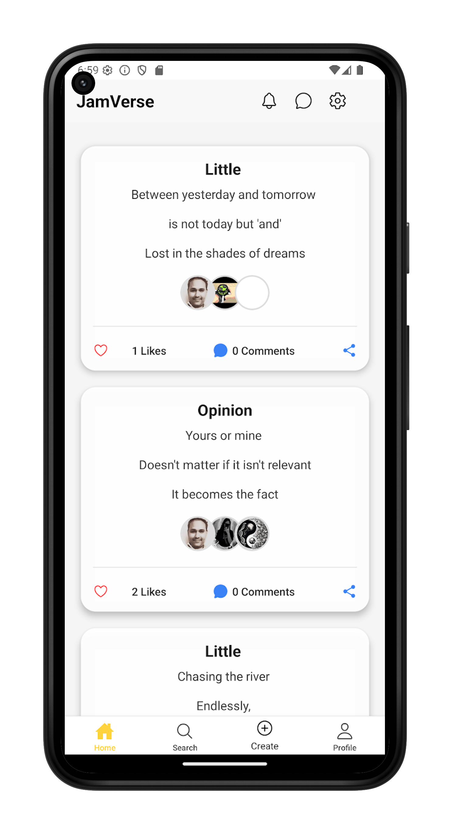 JamVerse Haiku App Screenshot